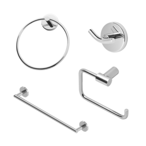 Fluids 4 Pieces Bathware Set – Polished Chrome