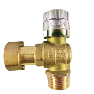 MIHA - PN16 Non-one-way brass angle valve with locking arm