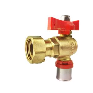 Quick connect angle valve with copper one-way valve MIHA-PN16(Press connection angle valve